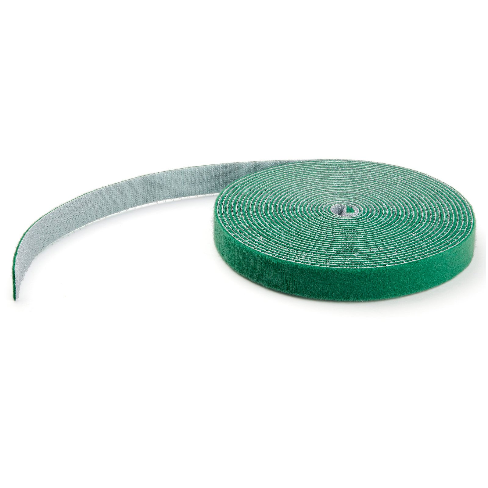 100ft (30.5m) Hook and Loop Roll, Green, Cut-to-Size Reusable Cable Ties, Bulk Industrial Wire Fastener Tape, Adjustable Fabric Wraps