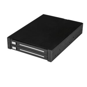 Dual-Bay 2.5” SATA SSD / HDD Rack for 3.5” Bay - Trayless - RAID
