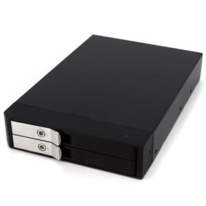3.5in Trayless Hot Swap SATA Mobile Rack for Dual 2.5in Hard Drives