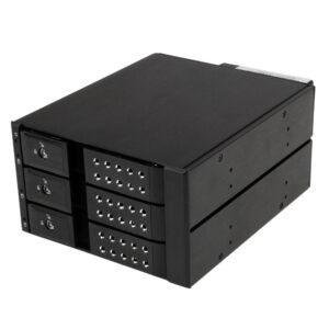 3 Bay Aluminum Trayless Hot Swap Mobile Rack Backplane for 3.5in SAS II/SATA III - 6 Gbps HDD