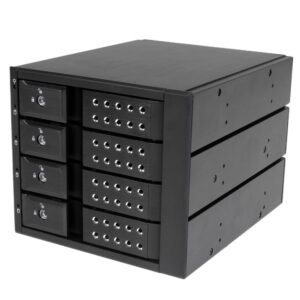 4 Bay Aluminum Trayless Hot Swap Mobile Rack Backplane for 3.5in SAS II/SATA III - 6 Gbps HDD
