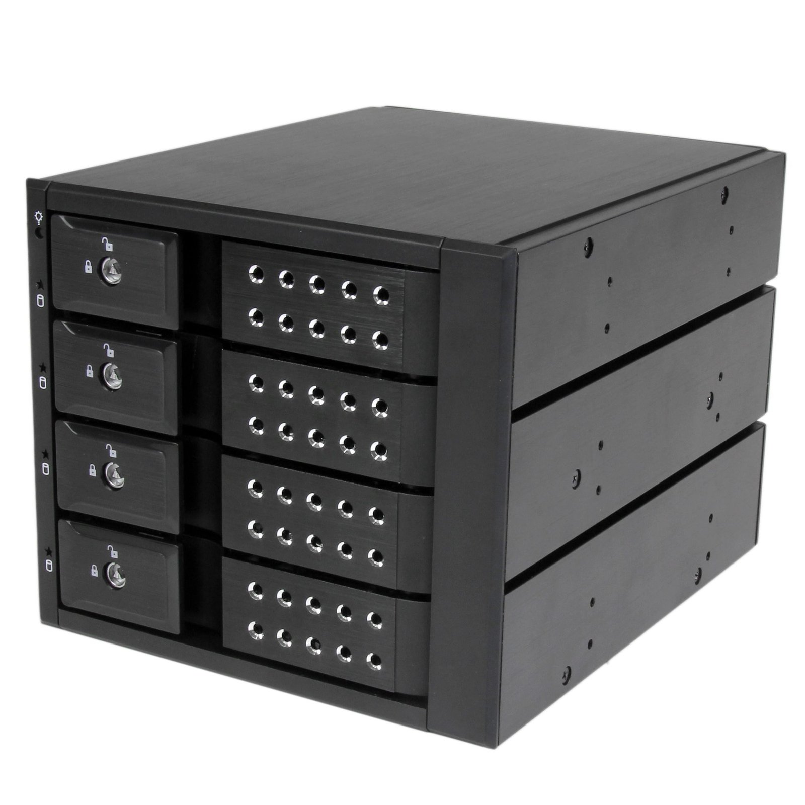 4 Bay Aluminum Trayless Hot Swap Mobile Rack Backplane for 3.5in SAS II/SATA III - 6 Gbps HDD