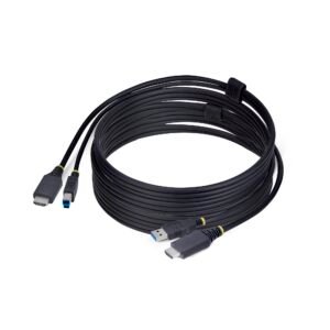 10ft (3m) HDMI and USB 5Gbps KVM Cable, 4K 60Hz, HDMI 2.0 and USB Combo Cable for KVM Switches