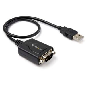 1ft (30cm) 1-Port Professional USB to Serial Adapter Cable with COM Retention, USB to RS232 Adapter - TAA