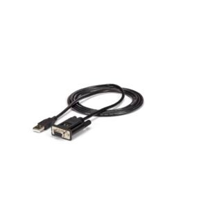 6ft (1.8m) 1-Port USB to Serial RS232 Adapter, FTDI DB9 Serial DCE Adapter Cable, Null Modem, USB 2.0 - TAA