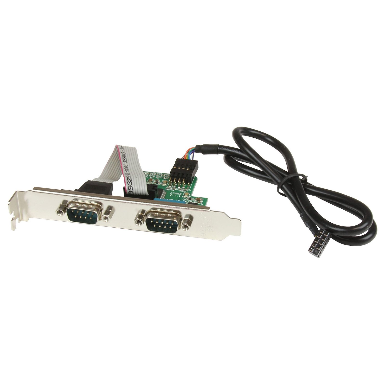 24in Internal USB Motherboard Header to 2 Port Serial RS232 Adapter - TAA