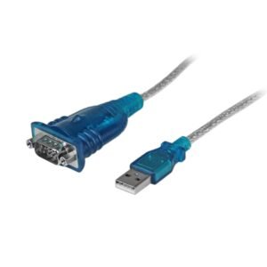 17in (43cm) 1-Port USB to Serial Adapter Cable, USB-A to DB9 RS232, USB to RS232 Adapter, Prolific Chipset - M/M