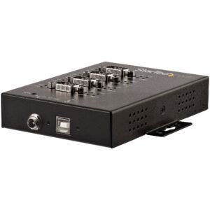4 Port Serial Hub USB to RS232/RS485/RS422 Adapter - Industrial USB 2.0 to DB9 Serial Converter Hub - IP30 Rated - Din Rail Mountable Metal