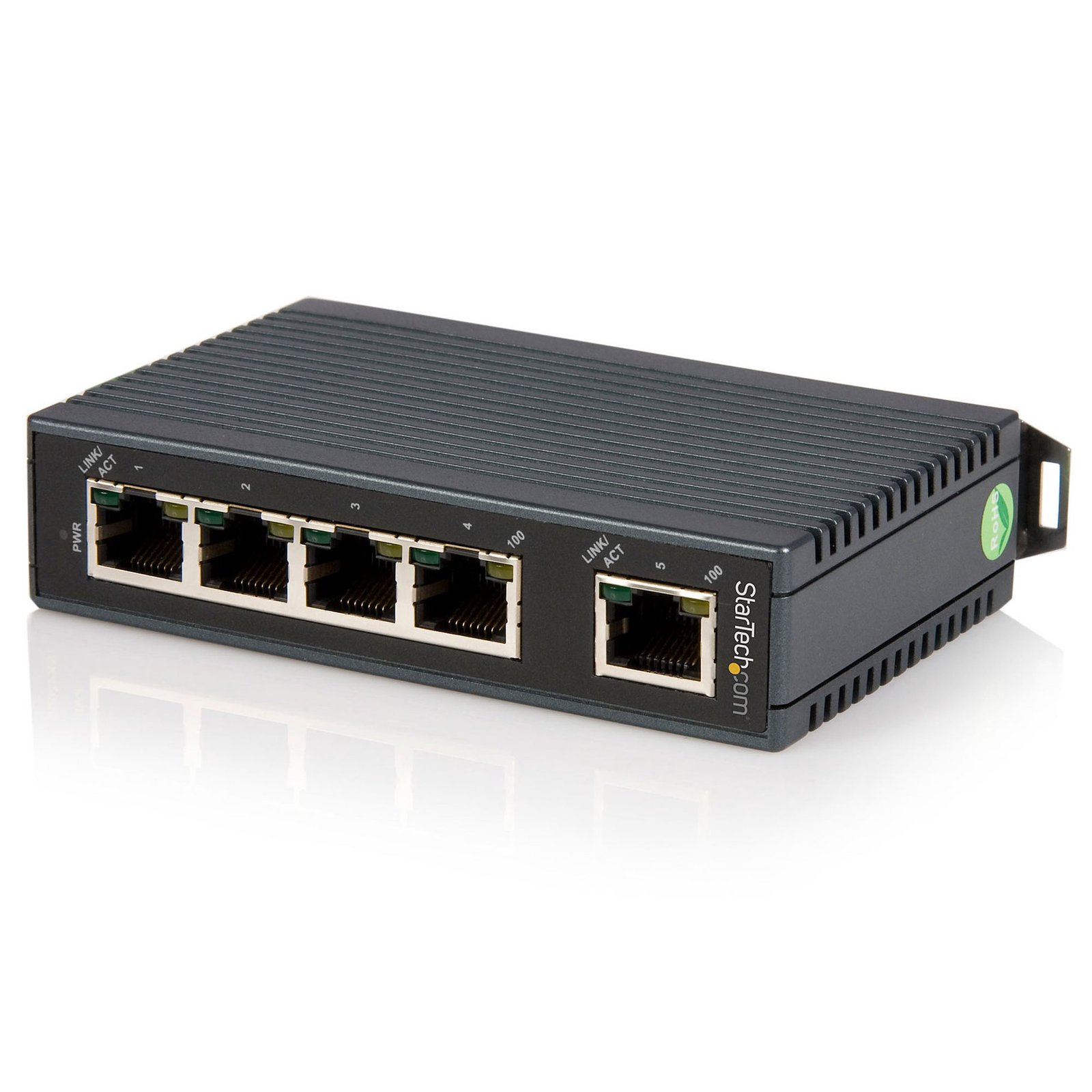 5 Port Unmanaged Industrial Ethernet Switch - DIN-Rail Mountable