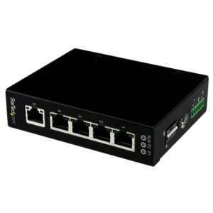 5 Port Unmanaged Industrial Gigabit Ethernet Switch - DIN Rail / Wall-Mountable - TAA