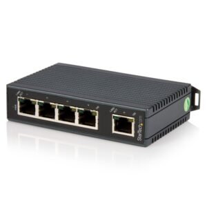 5-Port Industrial Ethernet Switch - DIN Rail Mountable - TAA