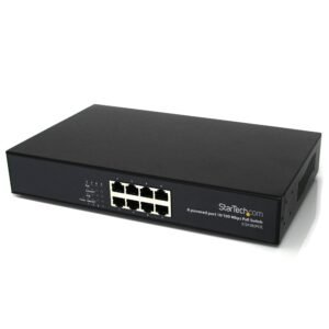 8 Port 10/100 PSE Industrial Power over Ethernet Switch - All 8 Ports PoE