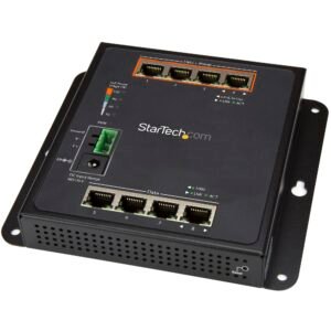 Industrial 8 Port Gigabit PoE Switch - 4 x PoE+ 30W - Power Over Ethernet - Hardened GbE Layer/L2 Managed Switch - Rugged High Power