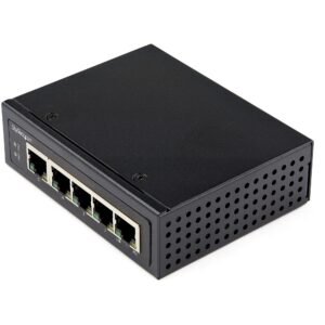 Industrial 5 Port Gigabit PoE Switch - 30W - Power Over Ethernet Switch - Hardened GbE PoE+ Unmanaged Switch - Rugged High Power Gigabit