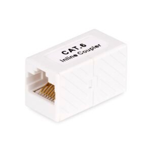 RJ45 Coupler 5-Pack, Inline Cat6 Coupler, Female to Female (F/F) T568B Connector, Unshielded Ethernet Cable Extension