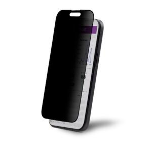 4-Way Privacy Screen For iPhone 15, Supports Portrait/Landscape Orientation, Touch-Enabled, +/- 30° View, Tempered Glass Protector, 4Way