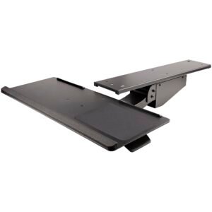 Under Desk Keyboard Tray - Full Motion & Height Adjustable Keyboard and Mouse Tray, 10"x26" Platform - Ergonomic Desk Mount Computer