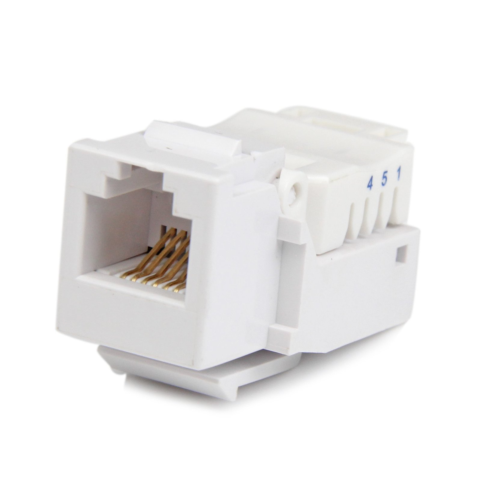 6P6C RJ12 Telephone Modular Keystone Jack - White