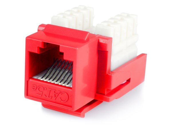 Cat5e RJ45 Keystone Jack Red - 110 Type