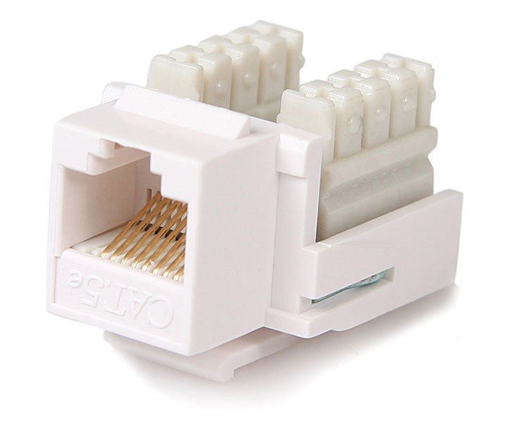 Cat5e RJ45 Keystone Jack White - 110 Type