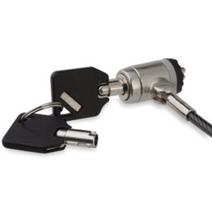 6.6ft (2m) Laptop Cable Lock with Keys - Keyed Security Cable Lock for Compatible K-Slot Laptops, Desktops, Computers & Other Devices