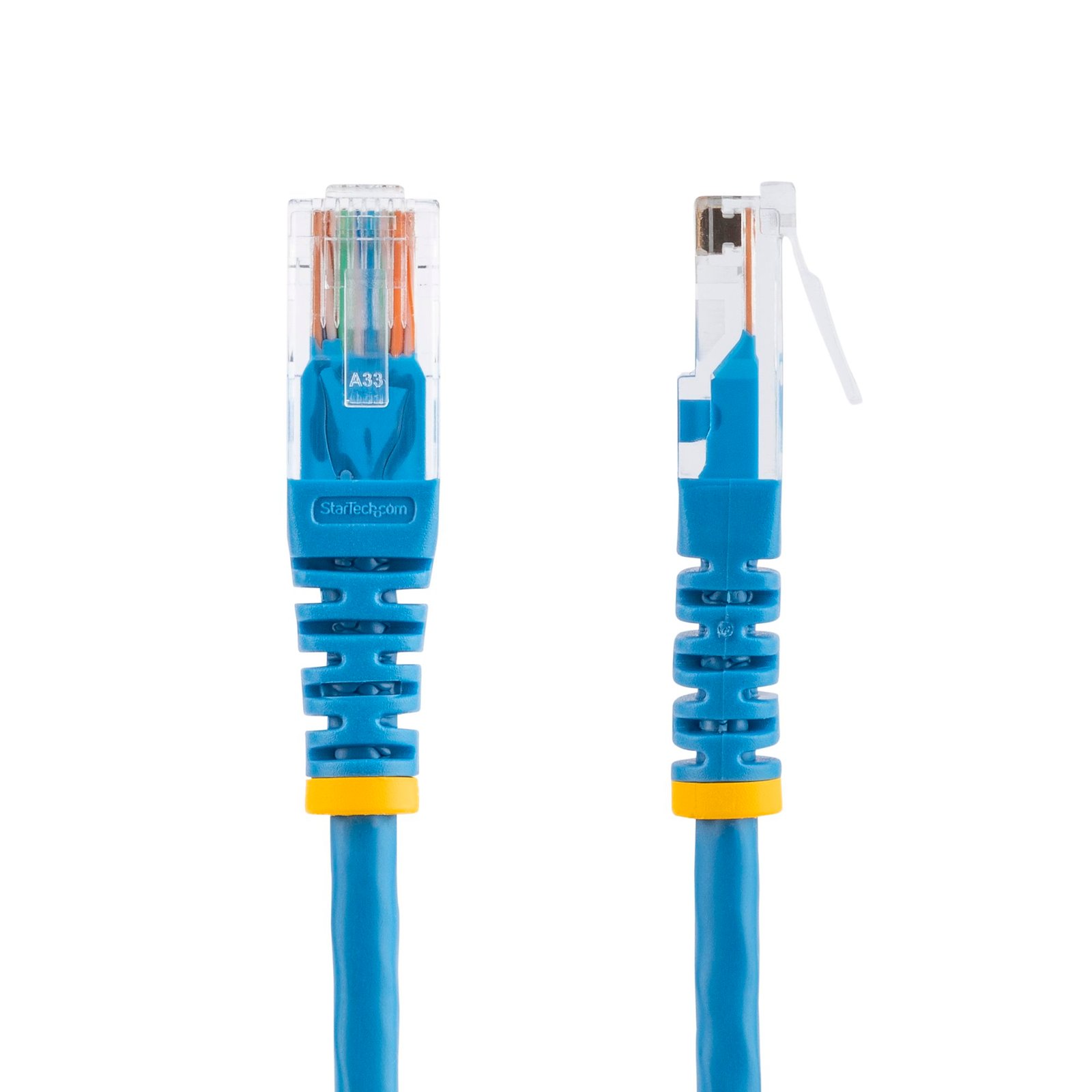 Cat5e Patch Cable with Molded RJ45 Connectors - 35 ft. - Blue - Image 2