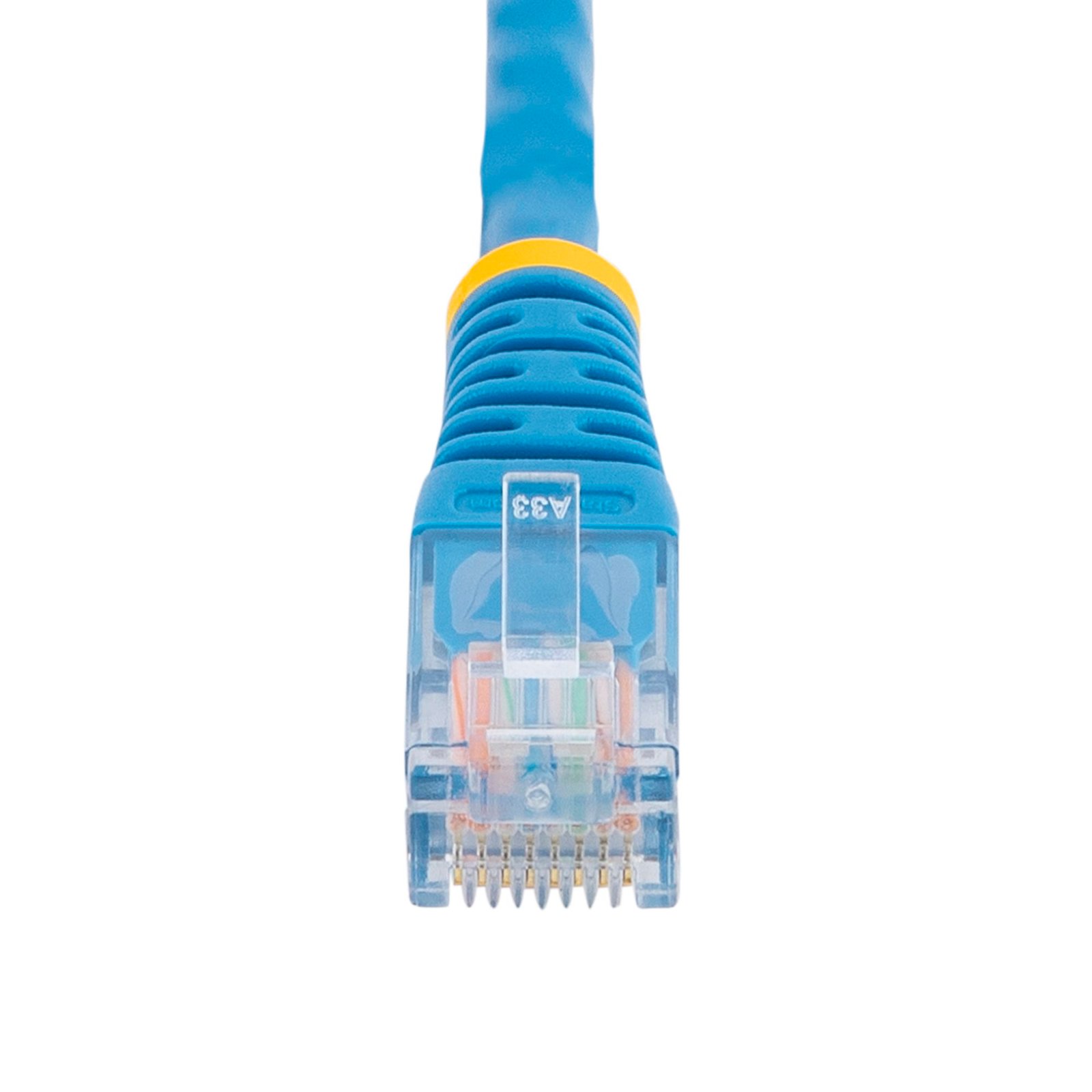 Cat5e Patch Cable with Molded RJ45 Connectors - 35 ft. - Blue - Image 4