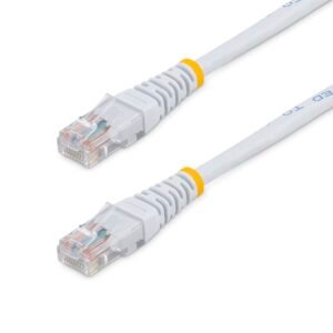 100 ft Cat5e White Molded RJ45 UTP Cat 5e Patch Cable - 100ft Patch Cord