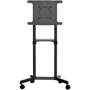 Mobile TV Cart - Portable Rolling TV Stand for 37-70" VESA Display (154lb/70kg) - TV Stand w/Shelf & Storage Compartment - Rotate/Tilt