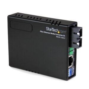 Multi-Mode (MM) SC Fiber Media Converter for 10/100Mbps Networks, Standalone Ethernet to SC MM Fiber Media Converter, 1310nm, 2km - TAA