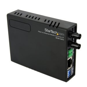 Multi-Mode (MM) ST Fiber Media Converter for 10/100Mbps Networks, Standalone Ethernet to ST MM Fiber Media Converter, 1310nm, 2km - TAA