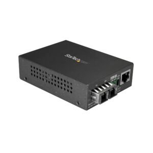 Multi-Mode (MM) SC Fiber Media Converter for 10/100/1000 Networks, Standalone Gigabit Ethernet to SC Fiber Converter, 850nm, 550m - TAA