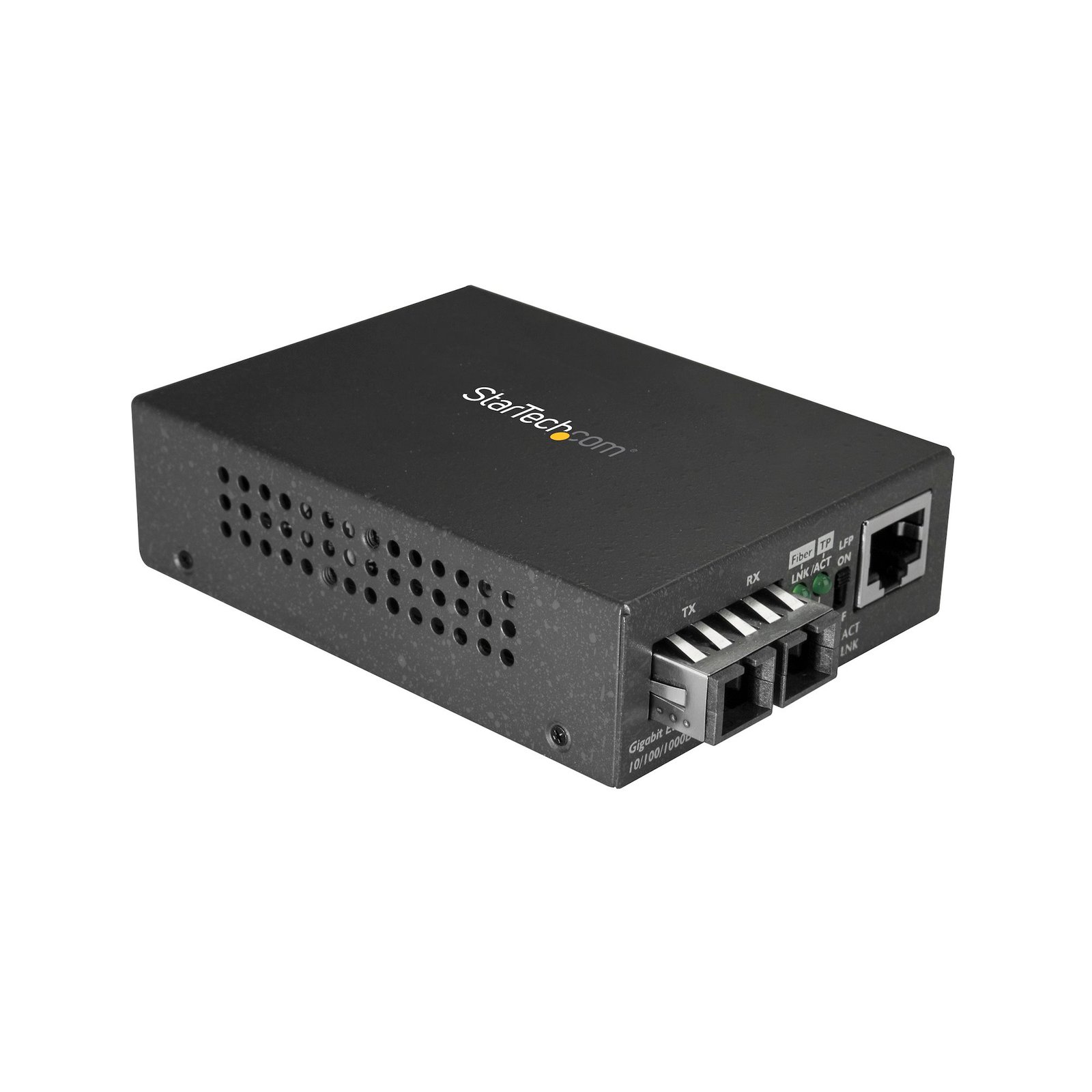 Multi-Mode (MM) SC Fiber Media Converter for 10/100/1000 Networks, Standalone Gigabit Ethernet to SC Fiber Converter, 850nm, 550m - TAA
