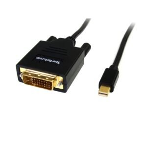 6ft (1.8m) Mini DisplayPort to DVI Cable - Mini DP to DVI Adapter Cable - 1080p Video - Passive mDP to DVI-D Single Link, mDP or