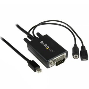 6.6ft (2m) Mini DisplayPort to VGA Adapter Cable with Audio