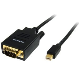 6ft (1.8m) Mini DisplayPort to VGA Cable - Active Mini DP to VGA Adapter Cable - 1080p Video - mDP 1.2 or Thunderbolt 1/2 Mac/PC to VGA