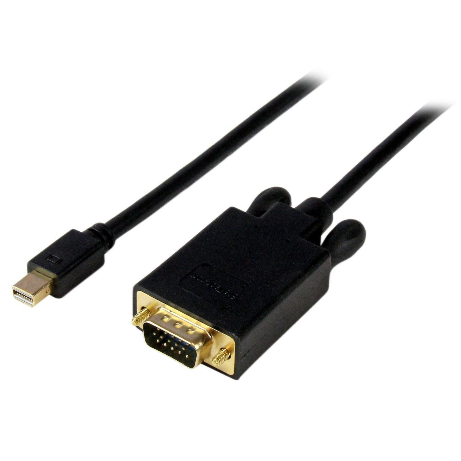 10ft (3m) Mini DisplayPort to VGA Adapter Converter Cable – mDP to VGA 1920x1200 - Black