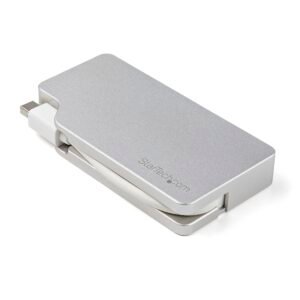 Aluminum Travel A/V Adapter: 3-in-1 Mini DisplayPort to VGA, DVI or HDMI - 4K