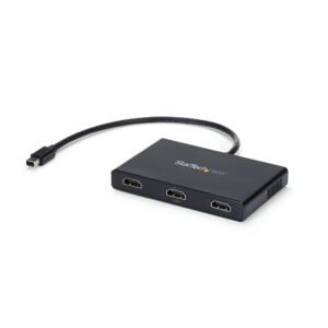 3-Port Multi Monitor Adapter - Mini DisplayPort to HDMI MST Hub - Triple 1080p or Dual 4K 30Hz - Video Splitter for Extended Desktop Mode