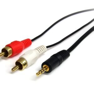 1 ft Stereo Audio Cable - 3.5mm Male to 2x RCA Male