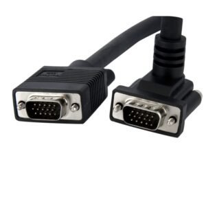 10 ft Coax High Resolution 90° Upward Angled VGA Monitor Cable - HD15 M/M