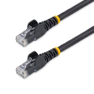 15 ft. CAT6 Ethernet cable - 10 Pack - Black CAT6 Patch Cord - Snagless RJ45 Connectors - 24 AWG Copper Wire – UTP Ethernet Cable