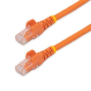 100ft CAT6 Ethernet Cable - Orange CAT 6 Gigabit Ethernet Wire - 250MHz 100W PoE RJ45 UTP Network/Patch Cord Snagless w/Strain Relief