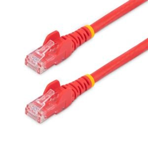 100ft CAT6 Ethernet Cable - Red CAT 6 Gigabit Ethernet Wire - 250MHz 100W PoE RJ45 UTP Network/Patch Cord Snagless w/Strain Relief