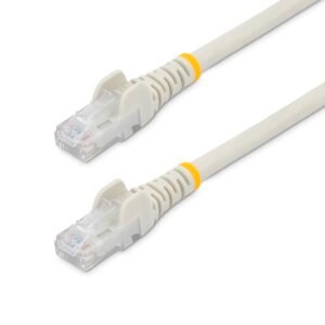 100ft CAT6 Ethernet Cable - White CAT 6 Gigabit Ethernet Wire -250MHz 100W PoE RJ45 UTP Network/Patch Cord Snagless w/Strain Relief