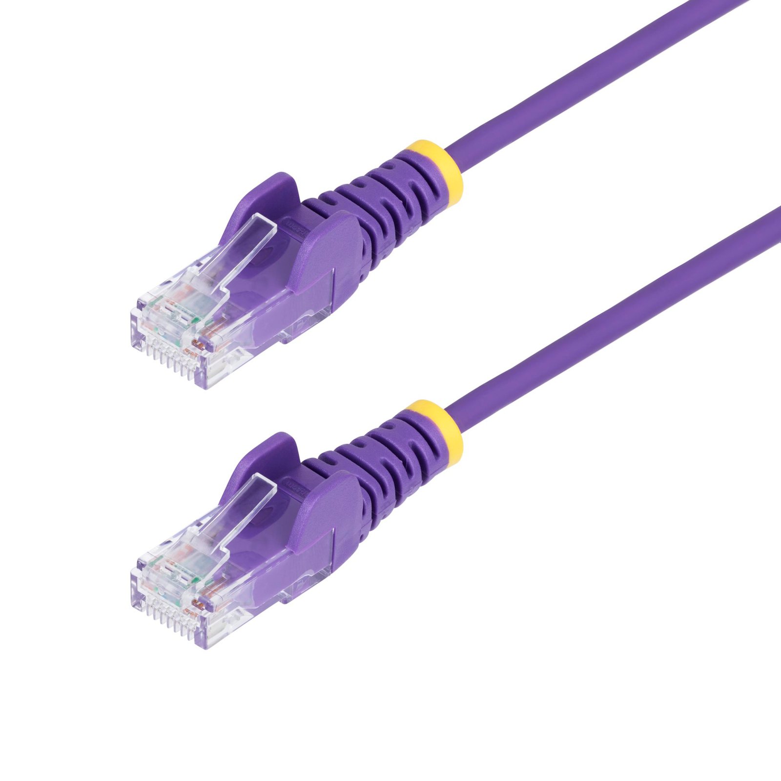 10ft Purple Slim CAT6 Ethernet Cable, Snagless, 100W PoE, UTP, LSZH, 28AWG Pure Bare Copper Wire, Slim RJ45 Network Patch Cord w/Strain