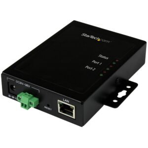 2-Port Serial-to-IP Ethernet Device Server - RS232 - Metal and Mountable - TAA