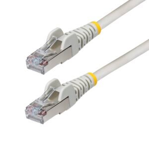 100ft Gray CAT6a Ethernet Cable, Snagless RJ45, 10GbE, 100W PoE++, S/FTP, LSZH, 27AWG Pure Bare Copper Wire, 500MHz, Shielded Network Patch