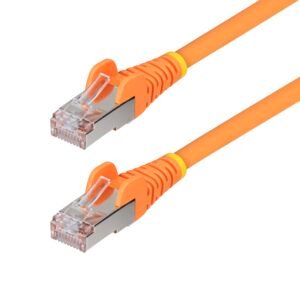 10ft Orange CAT6a Ethernet Cable, Snagless RJ45, 10GbE, 100W PoE++, S/FTP, LSZH, 27AWG Pure Bare Copper Wire, 500MHz, Shielded Network