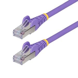 10ft Purple CAT6a Ethernet Cable, Snagless RJ45, 10GbE, 100W PoE++, S/FTP, LSZH, 27AWG Pure Bare Copper Wire, 500MHz, Shielded Network